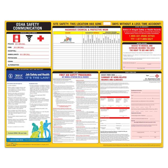 POSTER, OSHA MSDS ENGLISH - 825753